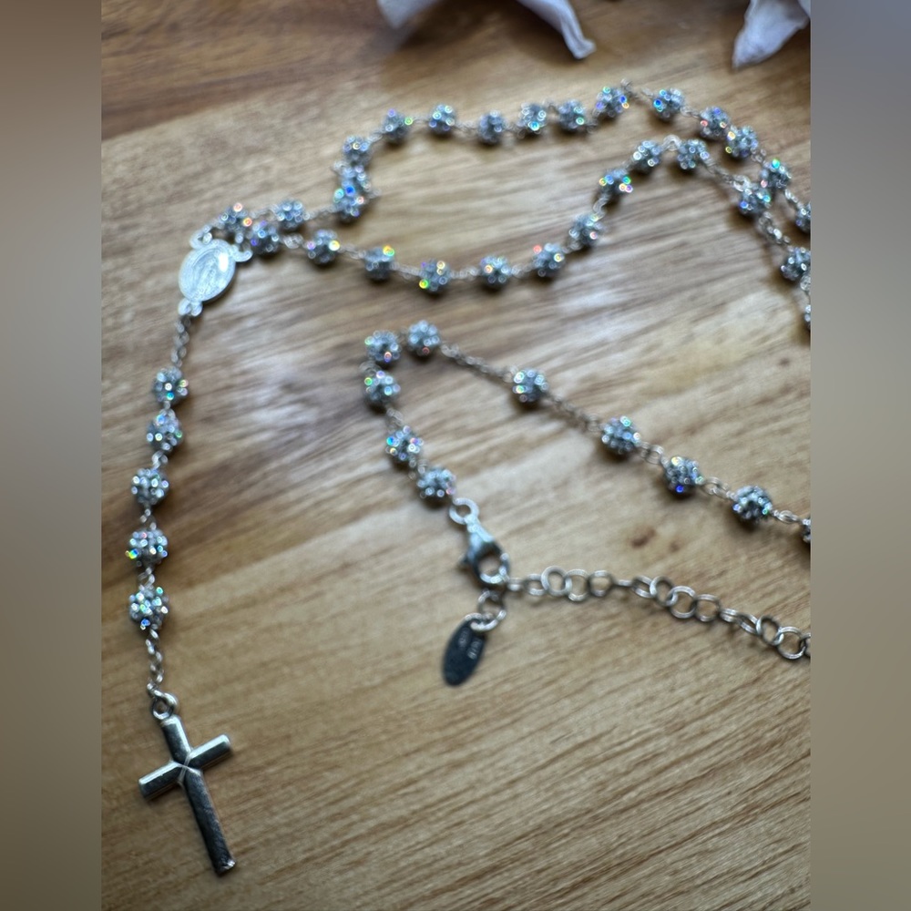 Rosary NEW (sterling silver and Australian crystal)